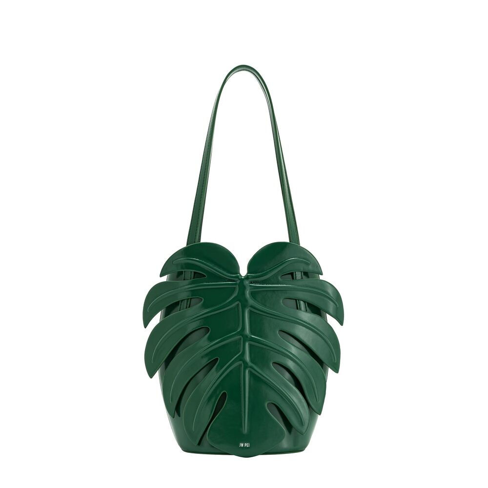 8044 Cecelia Leaf Shape Shoulder Bag - Green